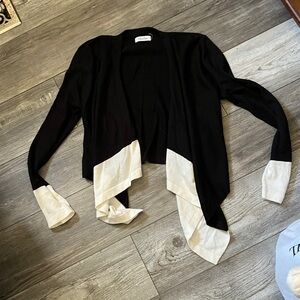 Calvin Klein Black and Cream Cardigan